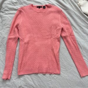 JEANNE PIERRE Coral Cable Knit Sweater